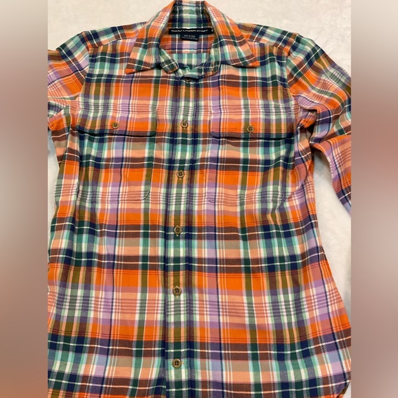Women’s Ralph Lauren Sport Flannel Multicolor Plaid Shirt - Picture 4 of 10